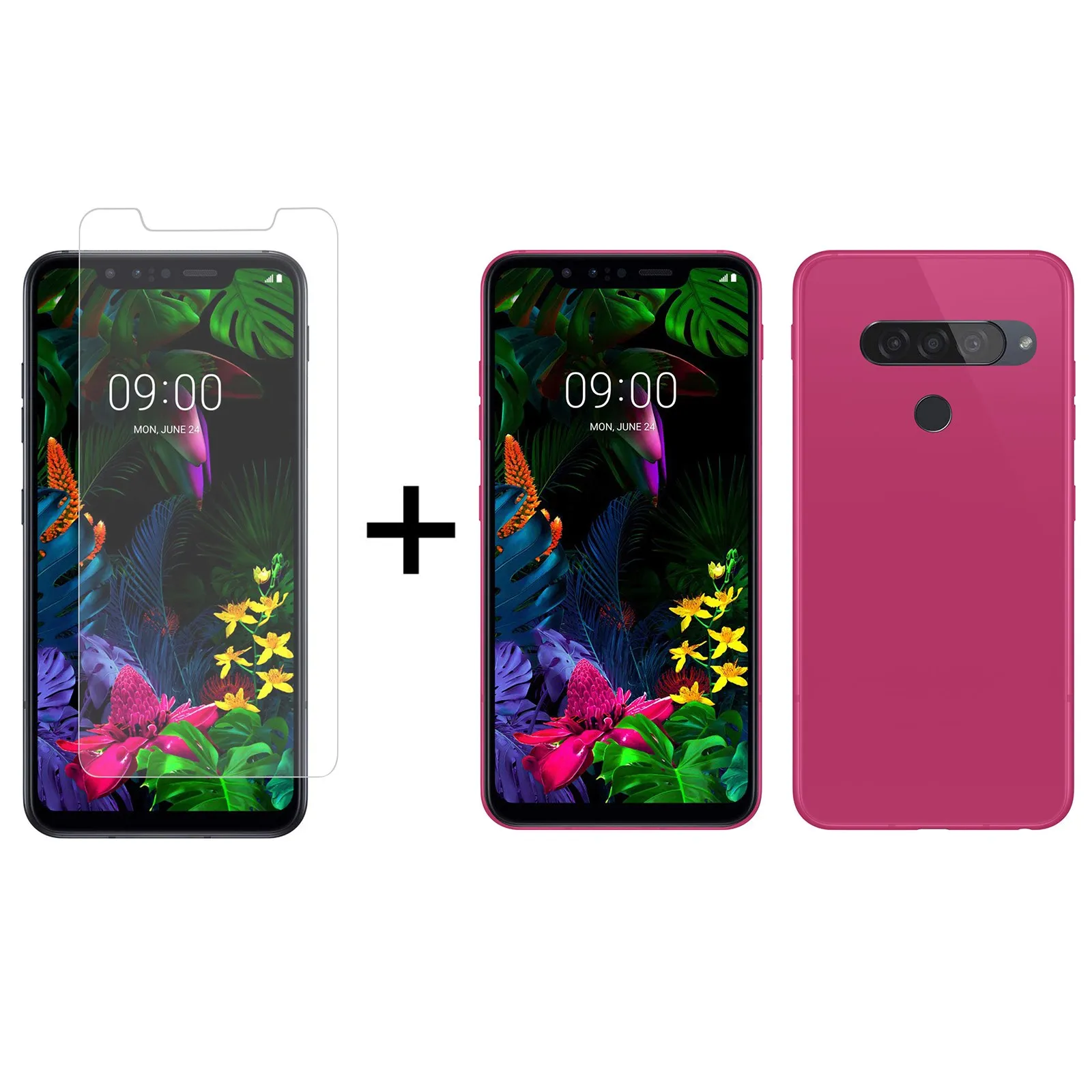 TBOC Упаковка: чехол из гелевого ТПУ+ протектор для экрана LG G8s ThinQ [6,2" ] Силиконовый ультратонкий гибкий устойчивый стук Caidas