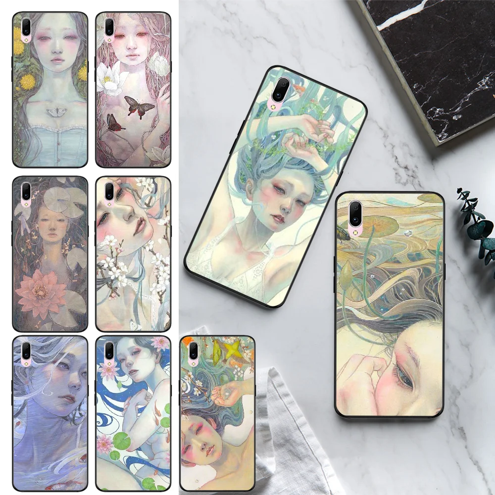Мягкий чехол для телефона ByLoving Flowers and Birds Wind Moon на заказ VIVO Y97 95 85 83 81 79 75 71 Y91 U1 91i 81S 81i
