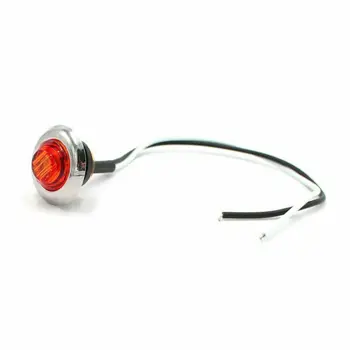 

20pcs Gap Light 3/4\" Round With Stailness Base For Truck Trailer 2 wires
