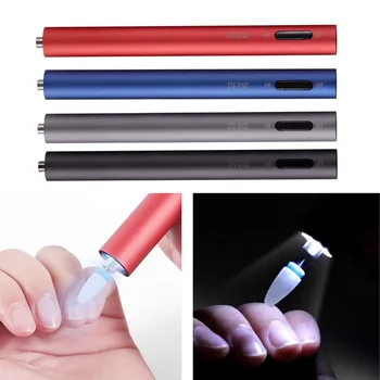 

Nail Drill Machine USB Portable Practical Manicure Device Home Low Noise Salon Aluminum Mini Electric Grinding Polishing Pen