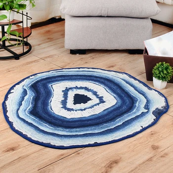 

3D Antique Wood Tree Annual Ring Round Carpet Idyllic Nordic Living Room Center Carpet Computer chair hanging basket mat