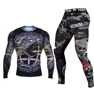 

T shirt sportwear suit mens MMA TRUNKS Sublimated print bjj boxing rashguard jiu jitsu gi rash guard breathable muay free ship