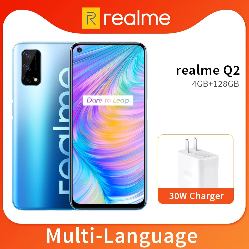5G realme Q2 4 + 128 ГБ экран 6 5 &quot батарея 120 мАч камера 48 МП | Мобильные телефоны и
