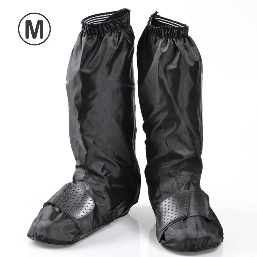 Waterproof Motorcycle Cycling Rain Boots Reusable Anti-Slip Rain Snow Shoes Overshoes Gear Zipped Shoes Men Women Rain Covers
