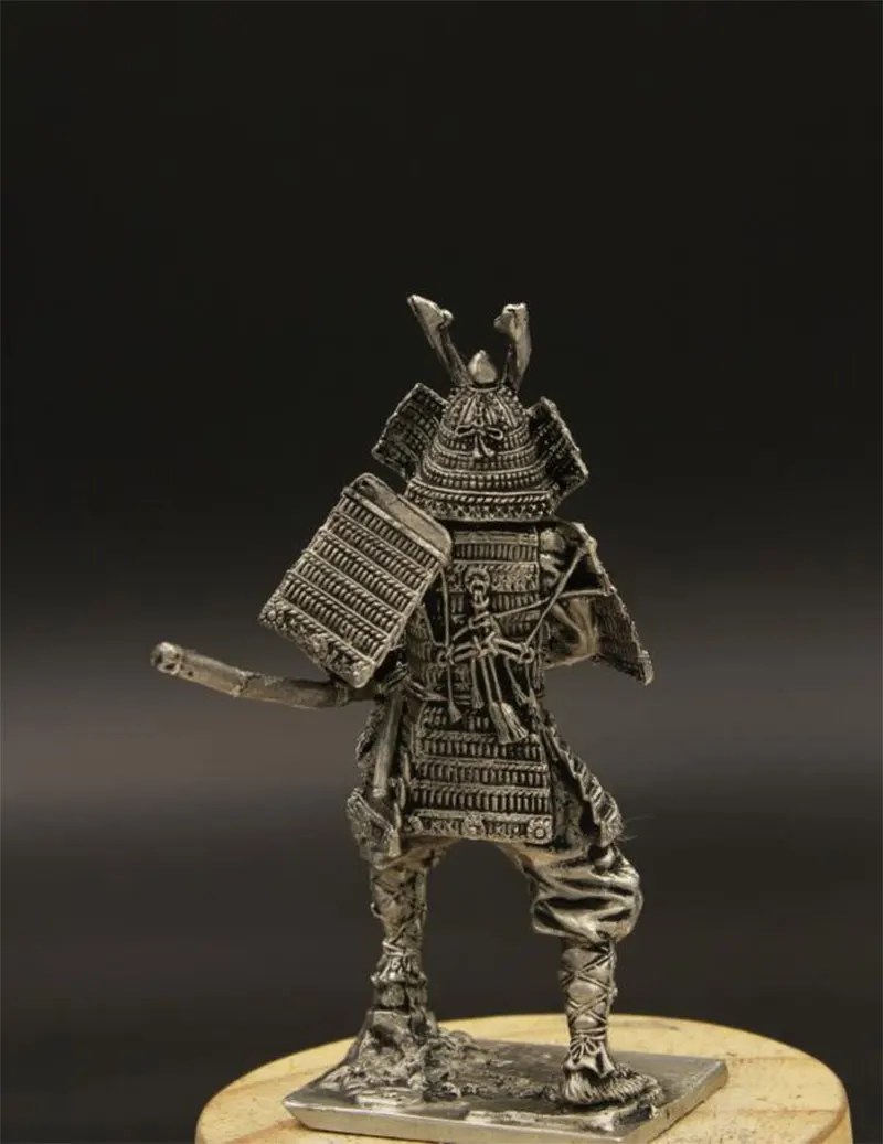 1:30 масштаб 60 мм оловянный Металл Minamotono Yoshitsune японская Броня самурайская Статуэтка древняя Solider статическая модель Коллекция