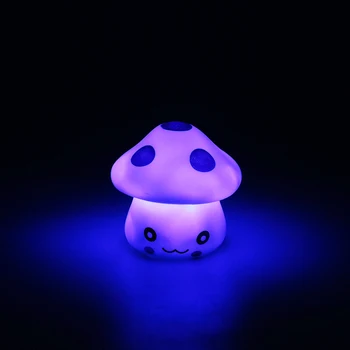 

LED Night Light Cute Mushroom Shape Kid Baby Bedside Lamp Auto Color Changing Bedroom Decoration Atmosphere Desk Lamp