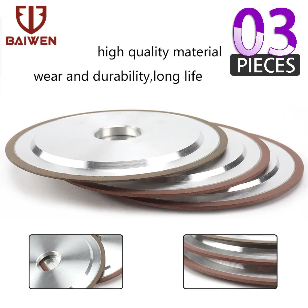 100/125/150/200mm Diamond Grinding Wheel enhanced Resin Bond Grinder for Tungsten Steel Milling Cutter Sharpener Tool 240Grit