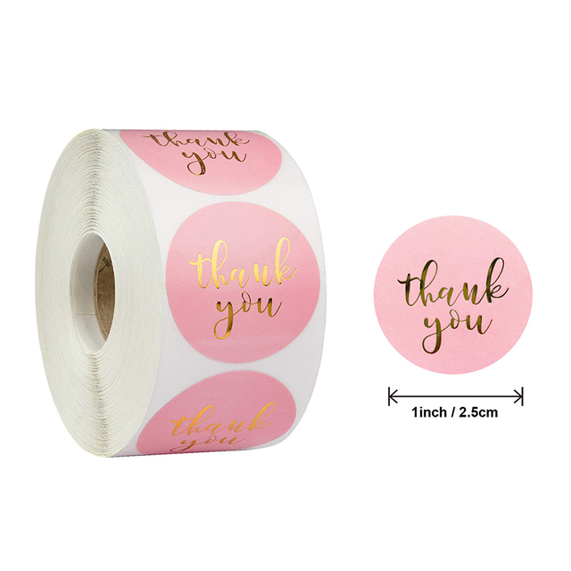 Thank You Stickers Seal Labels Scrapbook Handmade Sticker Wedding Party Christmas Gift Bag Decorations