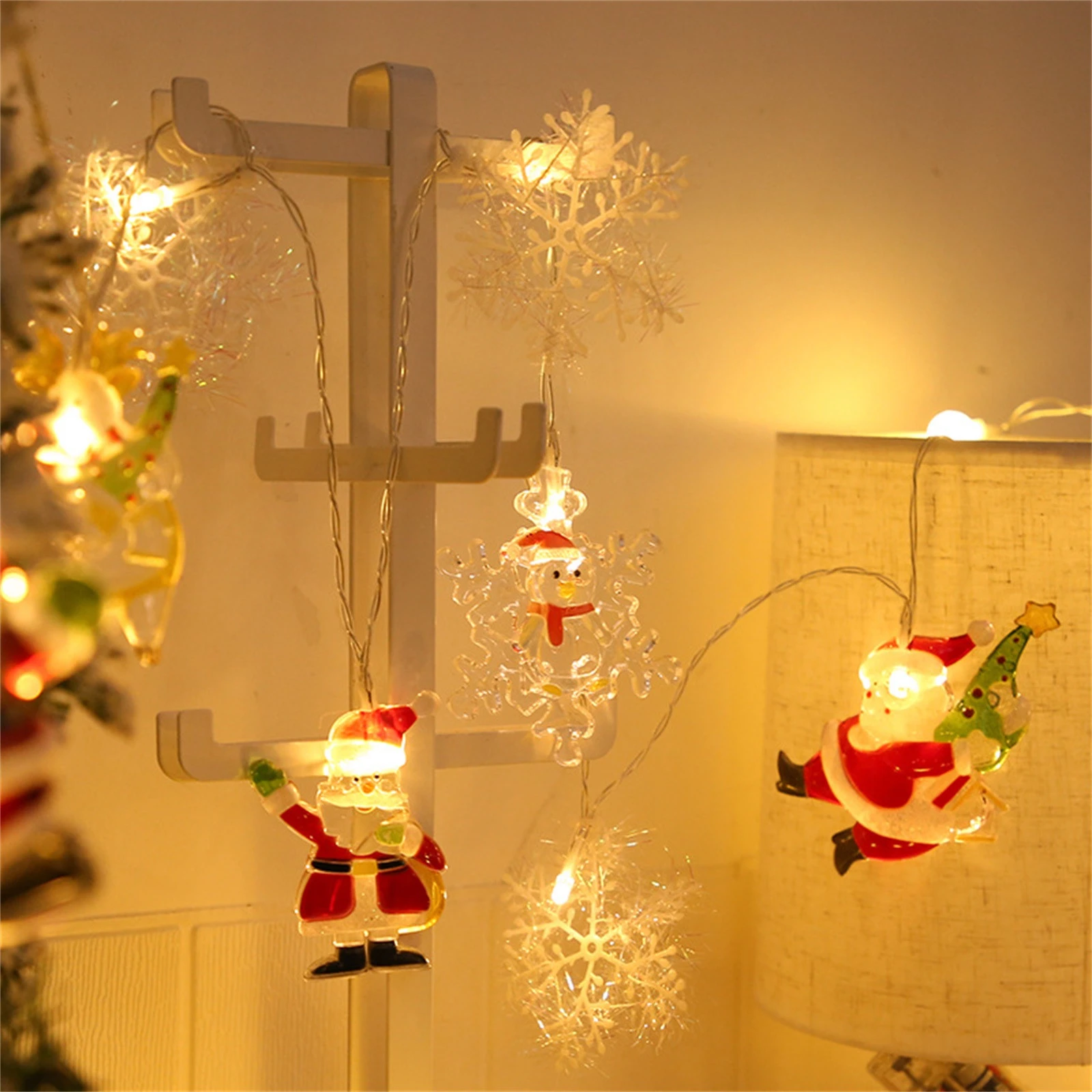 Mini luces con cuerda de 2m, decoración navideña con batería, árbol de navidad, regalos para el hogar, Año 2021|Carrillones y colgantes| - AliExpress