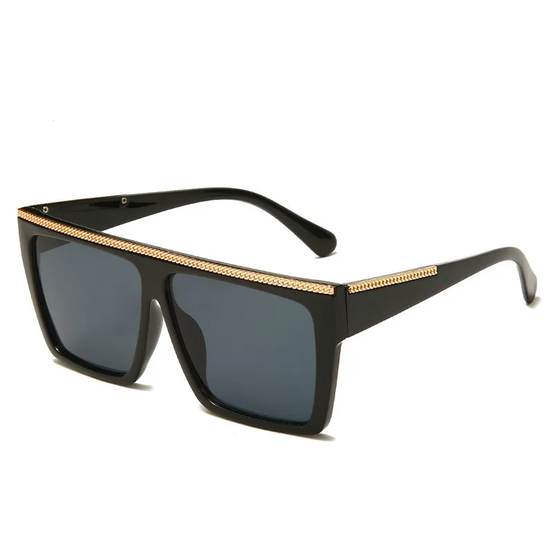 

Women Square Frame Big Frame Grey Trend Glasses Shades for Women Designer Sunglasses Men Outdoor Gold Rim Vintage Sunglasses
