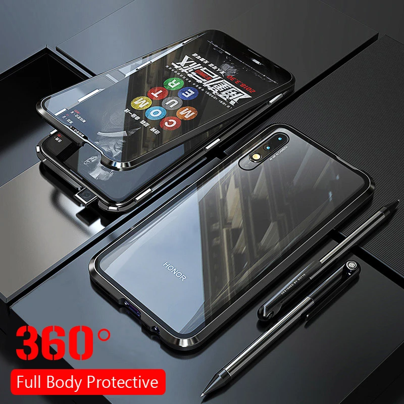 

For Huawei Honor 9X Pro Case Cover Magnetic Case For Honor 9X Pro Cover Case Front+Back Glass Phone Case For Honor 9 X Pro Case