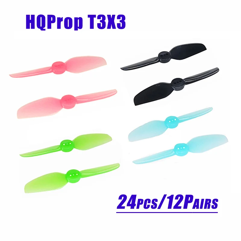 

24PCS/12Pairs HQProp T3X3 2-blade 3Inch Poly Carbonate Propeller CW CCW RC Propeller For RC Drone Quadcopter Spare Parts