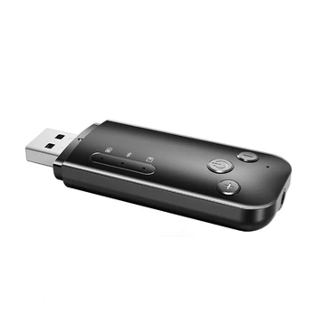 

USB Dual Output Bluetooth Adapter 5.0 Wireless Bluetooth 6-In-1 o Receiver Transmitter Suitable for Car Computer TV
