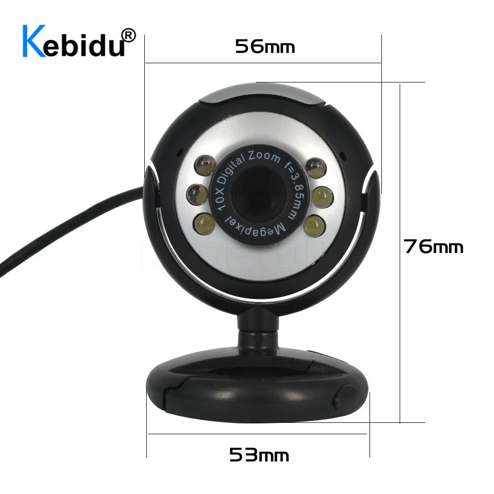 USB камера kebidu 12 м HD с микрофоном веб 30 мегапикселей 6 светодиодный микрофон для ПК