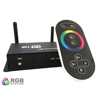 

LEDLUX CL1114 WiFi Single Point Touch Wireless Controller RGB Led remote control unit interfaced with Iphone Smartphone