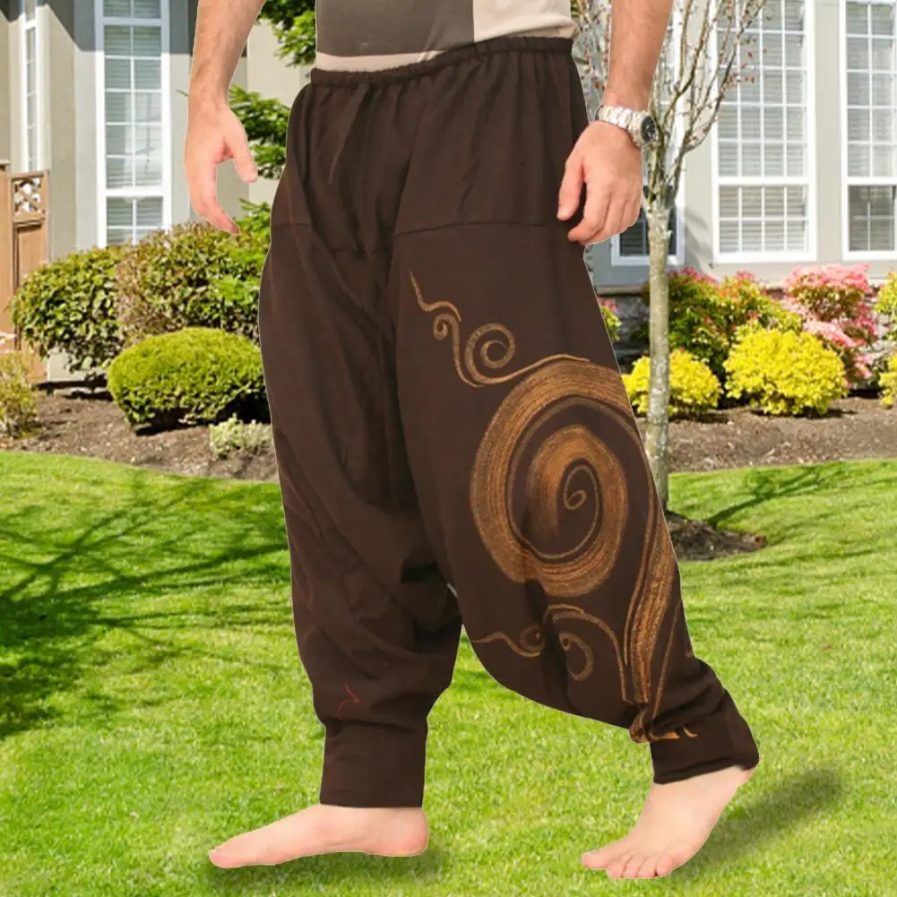 Pantalones bombachos de nailon para hombre, holgados, elegantes, para fiesta