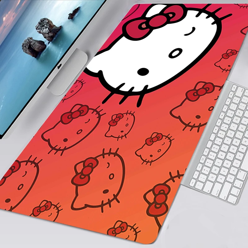 Small Mousepad Cute Kawaii Hellos Cat Kitties Gaming Accessories Mouse Mat Free Shipping Pad Gamer Mausepad Deskmat 60x30 | Компьютеры и