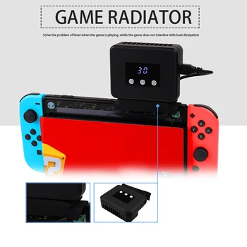 

Cooling Fan for Nintendo Switch External Turbo Pumping Cooler LED Display Radiator Base Docking Station Radiator for NS Switch
