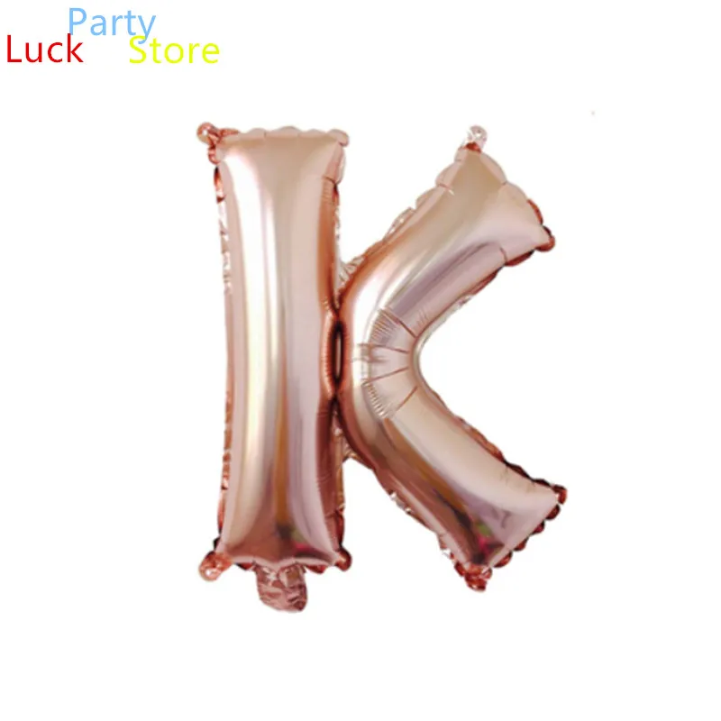 111 20PCS 16 inch English rose gold alphabet balloon birthday party wedding wedding room decoration aluminum film balloon