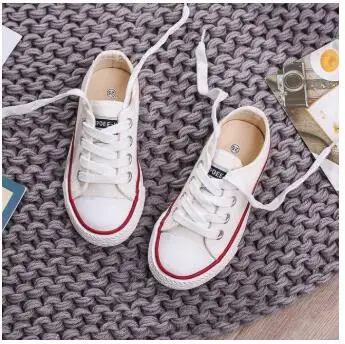 

Hot Sale Children Canvas Shoes Boys Girls Sneakers 2020 Spring Autumn Brand Girls Shoes White Short Solid Fashion Children Shoes