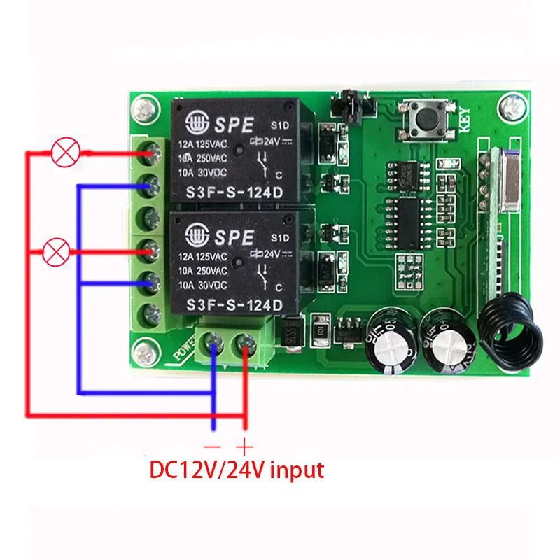 dc12v 24v 2ch interruptor de luz led,
