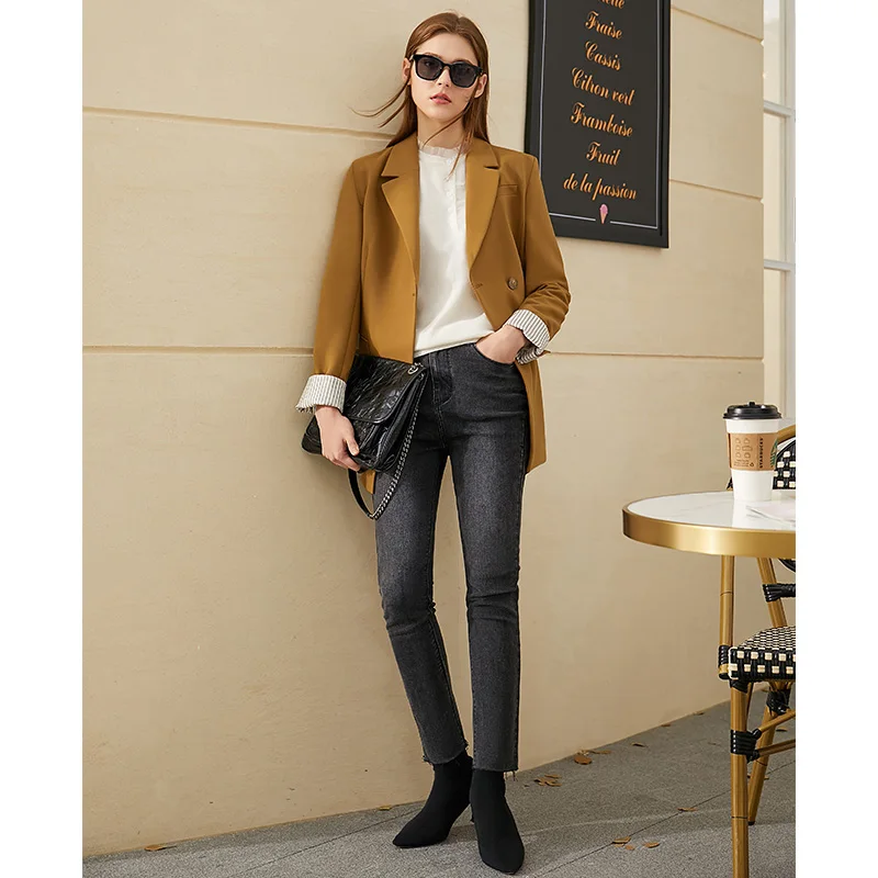 Amii Minimalism Winter Fashion 100%wool Sweaters