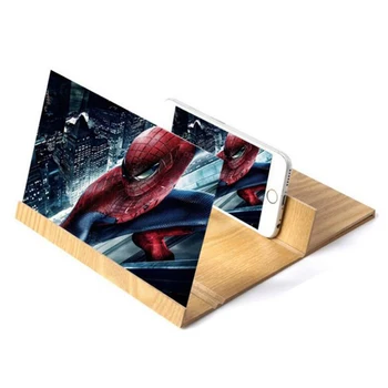 

Stereoscopic Amplifying 12 Inch Desktop Wood Bracket Mobile Phone HD Video Screen Magnifier Amplifier Holder Mount NANO CINEMA