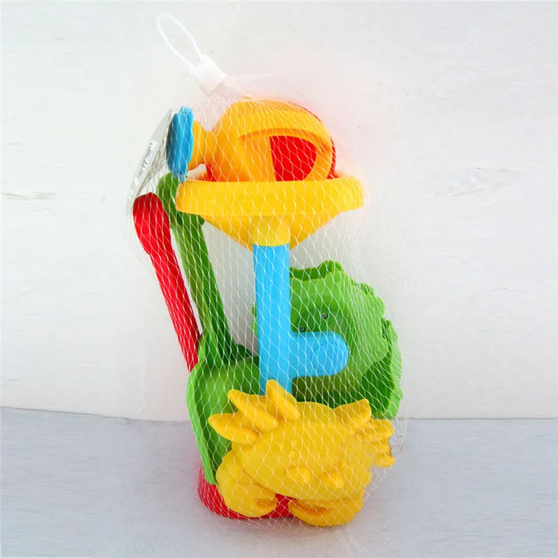 6Pcs Sand Sandbeach Kids Beach Toys Castle Bucket Spade Shovel Rake Water Tools bolsa playa juguetes#4AA9