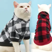 

Winter Warm Pet Dog Clothes Plaid Printing Dog Hoodies Outfit for Small Dog Chihuahua Pug Sweater Clothing Puppy Cat Coat Jacket