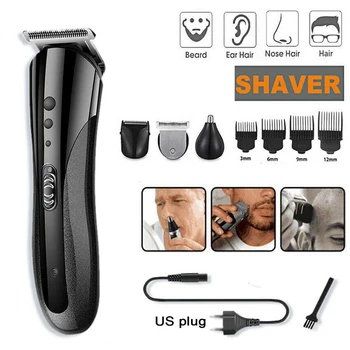 

Hot sale Mens Electric Hair Cut Clipper Beard Shaver Machine Portable Nose Trimmer Set