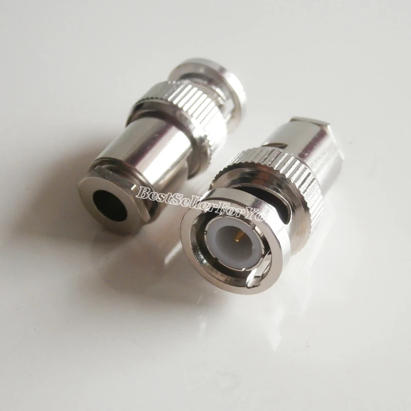 10 шт./компл. RF разъем BNC Q9 Штекерный зажим RG58 RG142 LMR195 RG400 прямой кабель CCTV |