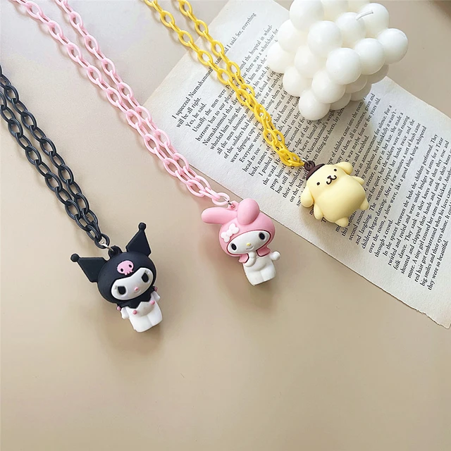 Kawaii Cinnamoroll Cartoon Necklace Alloy Pendant Anime Sanrioed Sweet Non-fading Necklace Jewelry Birthday Present Girl, Women's, Size: One size