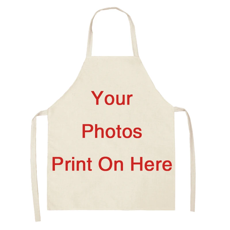 Silstar Tex Customized Photo Aprons Kitchen Linen Apron For Man Woman Crafts Baking Chefs Kitchen Cooking BBQ Drop shipping