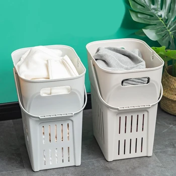 

Plastic Laundry Storage Basket Portable Household Laundry Basket Clothes Toy Laundry Storage Basket Container