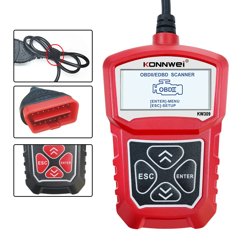 Kw309 Obd2 Szkenner Obd Universal Auto Diagnostic Tool Check Engine Code Reader Autóipari Diagnosztikai Eszköz Autóhoz