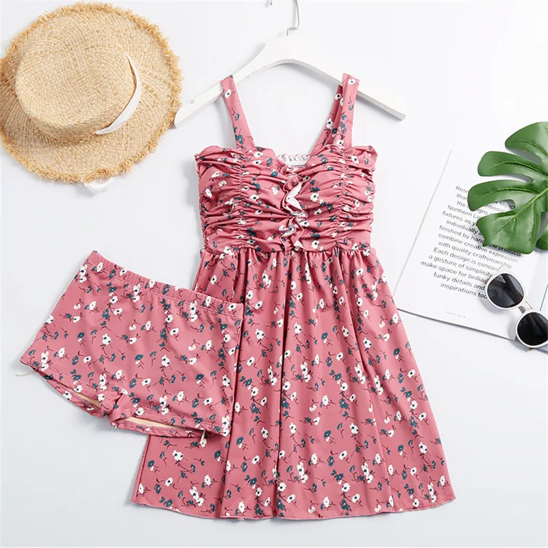 

Push Up Tankini Set Swimsuit Women Swimwear Floral Two Piece Suits Print Bathing Suit Off The Shoulder Beach Wear Swim Female