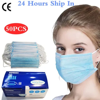 

50 pcs Face Mouth Mask Safety Home Proof Masks Proof Anti-dust Protective Mask