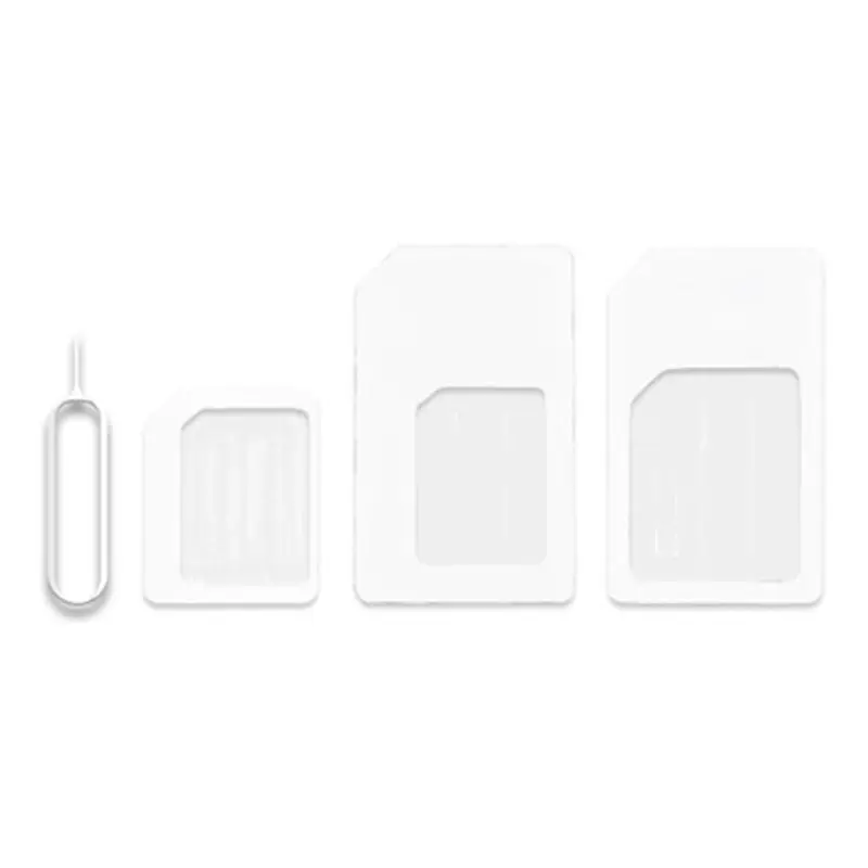 SIM Card Reader P82F 4 in 1 Convert Nano SIM Card to Micro Standard Adapter iPhone Samsung 4G LTE USB Wireless Router
