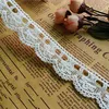 5Yard/lot White Cotton Lace Trim DIY Clothing Accessories Can Be Worn Ribbon Soluble Lace Fabric 2.8CM Wide( Send Ribbon) ► Photo 2/5