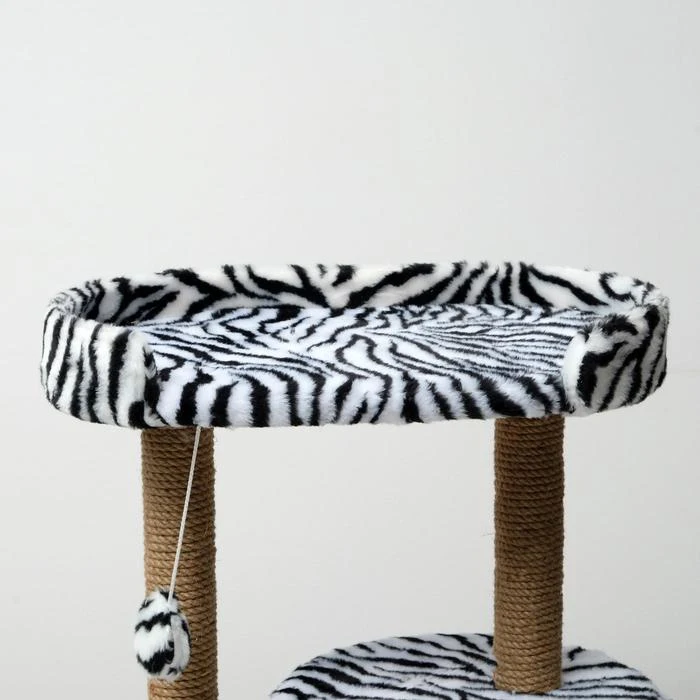 

House-scratching post "Round with a platform", 52 52 105 cm, jute