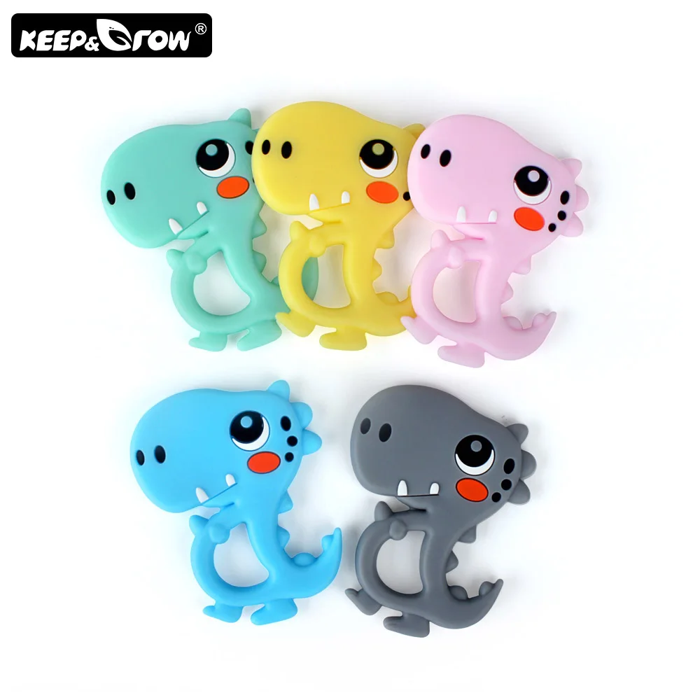 silicone dinosaur teether