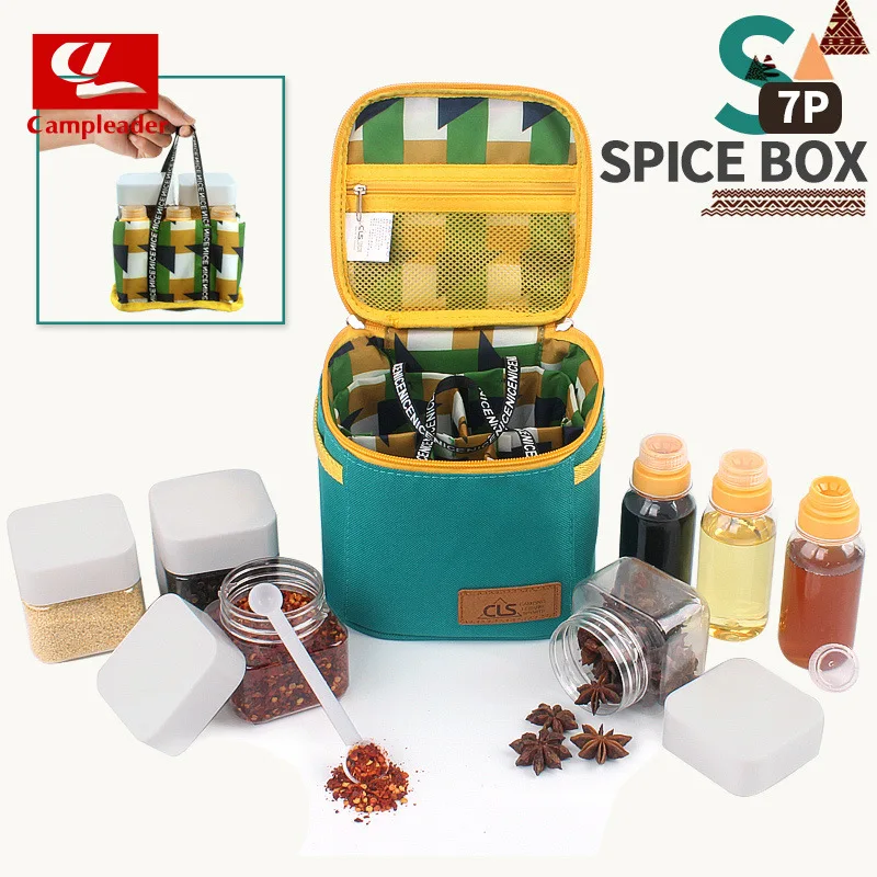 

Outdoor Condiment Bottles Set Cruet Portable Seasoning Containers Barbecue Appliances Camping Kitchen Seasoning Box