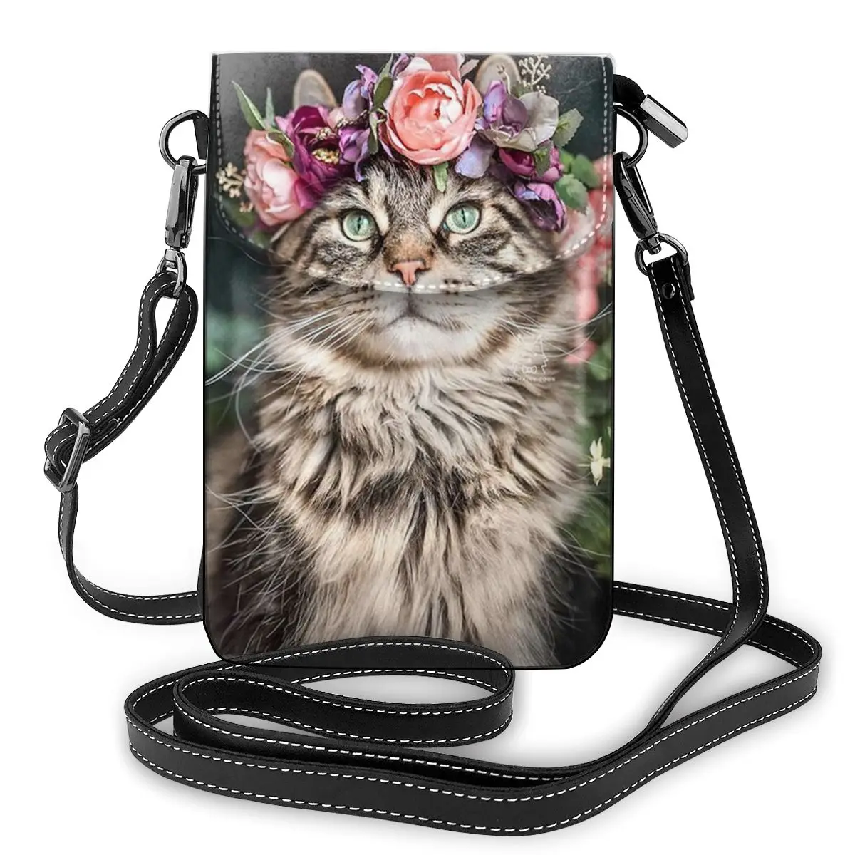 

Дизайнерская Женская сумка через плечо с 3D принтом кота, Лоскутные сумки Kawaii, универсальный с молнией, мини-телефон, сумка-мессенджер для женщин, Bolsa Feminina