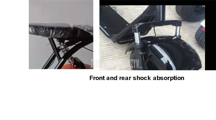 Perfect 50-60KM Harley Electric Vehicle Front and Rear Shock Absorption Double Person Seat Adult Electric Bicycle Motorcycle Scooter 10