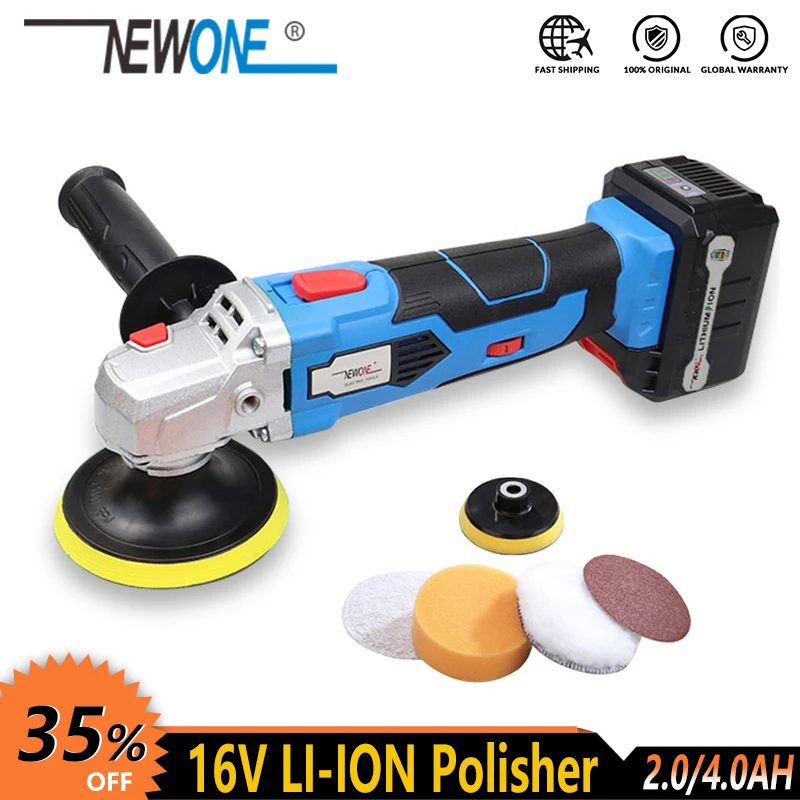 US $63.13 NEWONE 16V Cordless Power Tool Liion battery Polisher car shoe floor Polishing machine Cleaning machine with battery accessorie