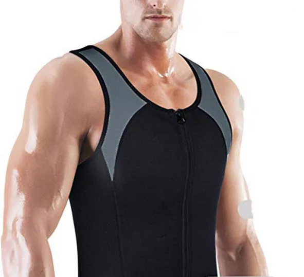 

Mens Slimming Body Shaper Body Building Underwear Muscle Men's Sports Tops Neoprene Vest Fitness Sweat Shirt Waist Slim Fit Vest