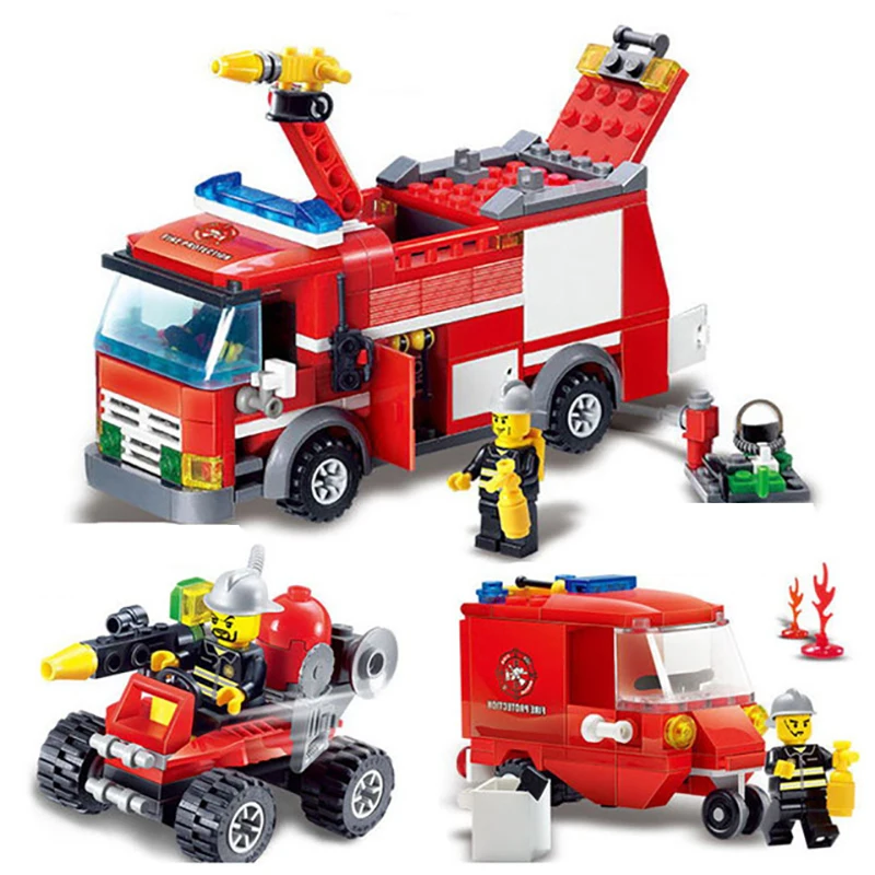 

Assembled building blocks City Fire Administration building blocks children's educational puzzle boy toys