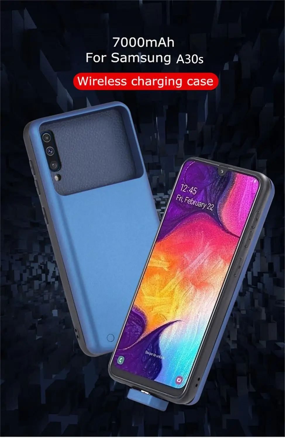 Чехол для аккумулятора 7000 мАч для samsung Galaxy A50s, внешний аккумулятор, зарядное устройство, чехол s для samsung A505, чехол для зарядки