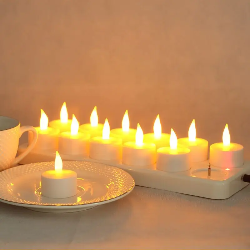 chama estática tealight lâmpada elétrica waxless valentine