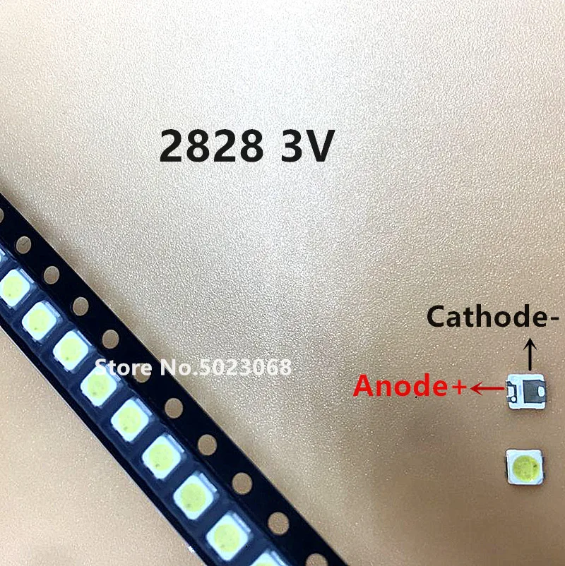 

500pcs FOR SAMSUNG 2828 3V 3228 1.5W-3W TV Backlight Application Cold White Maintenance